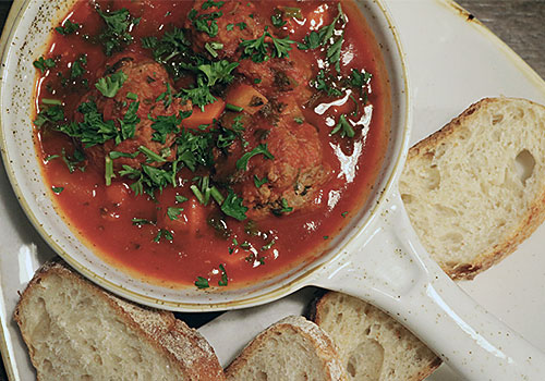 food-meatballs Italian Meatballs herbs fresh bread Grapevine Dalkey