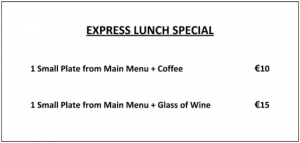 Express Lunch Special The Grapevine Dalkey