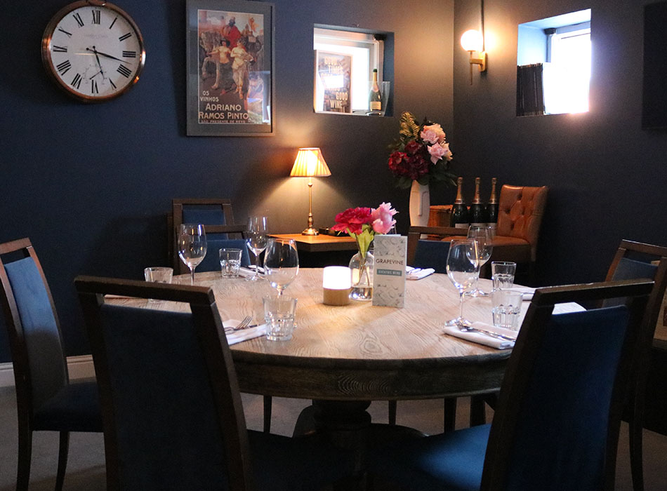 Private Dining Events Area Grapevine Restaurant and wine bar in Dalkey