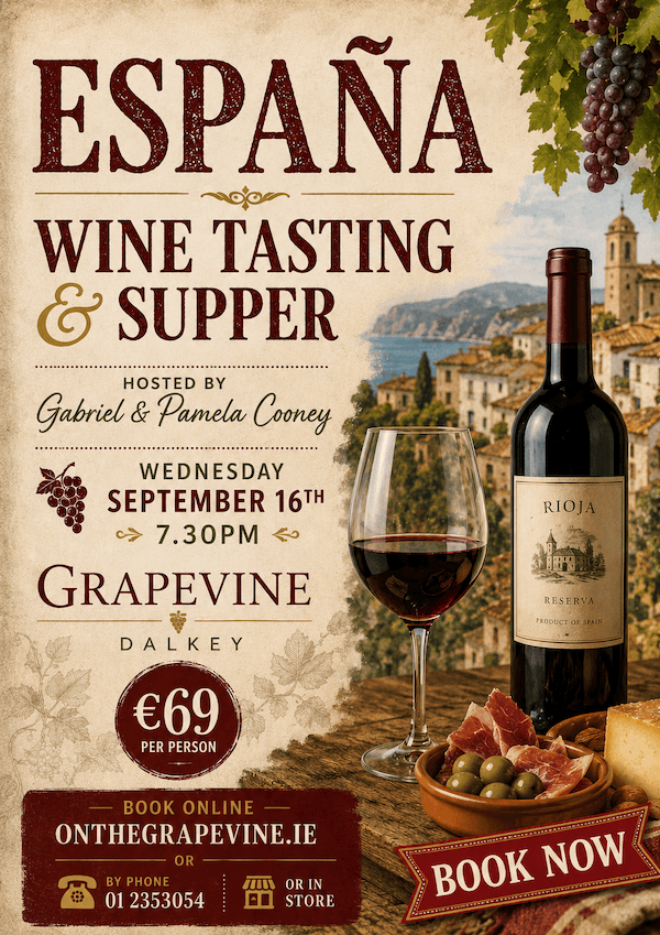spanish wine poster Grapevine Dalkey